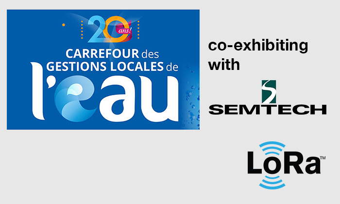 Vertical M2M exhibits with Semtech at the next french water utility major trade show “Carrefour de l'eau”, January 29-30, 2020, Rennes, France